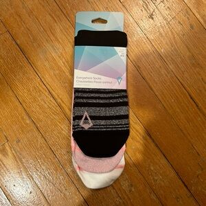 Ivivva 3 Pairs of Classic Socks - Black, Sparkly Pink, White (Size M/L)